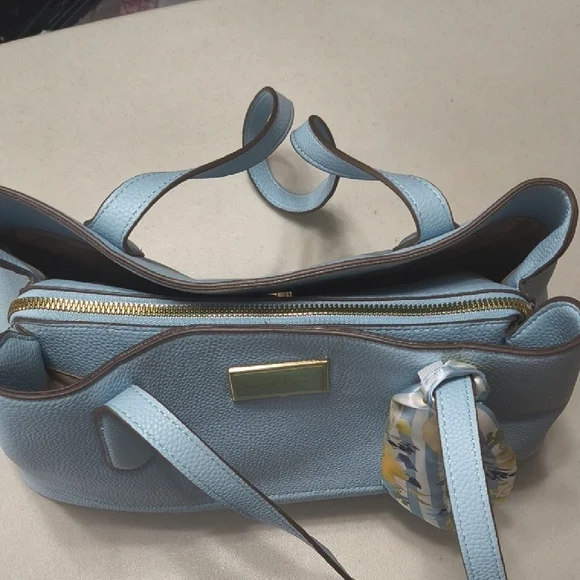 Nanette Lepore Kassandra Triple Section Shoulder Bag Ice Blue - Picture 9 of 15